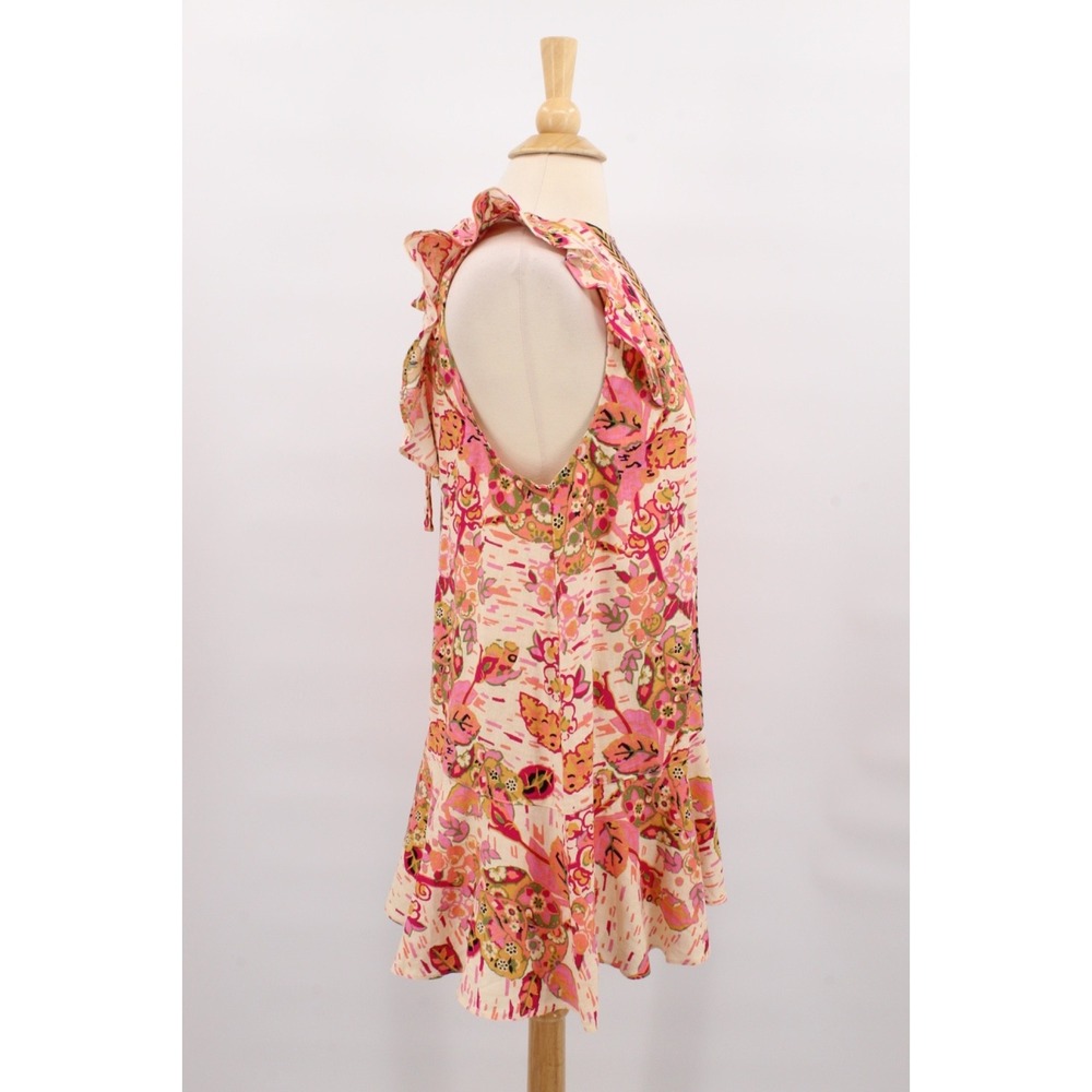 Free People Tunic Dress womens Small "Summer In Tulum" linen Blend - Picture 5 of 13